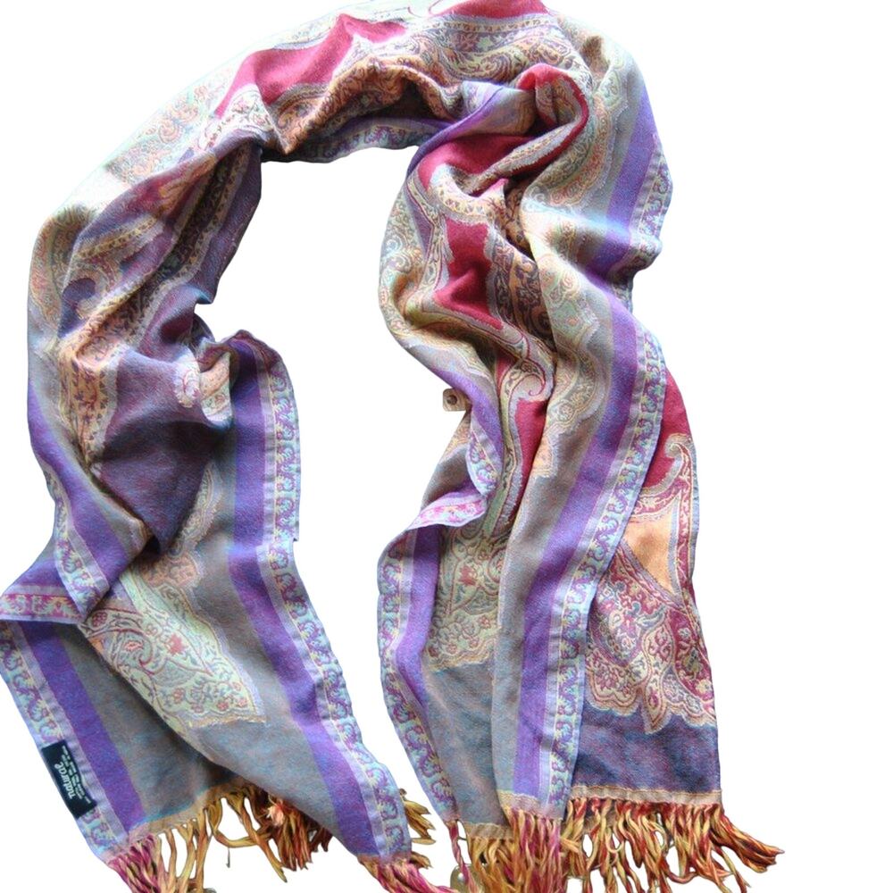 Natural Colorful Design Pashmina 100% Wool